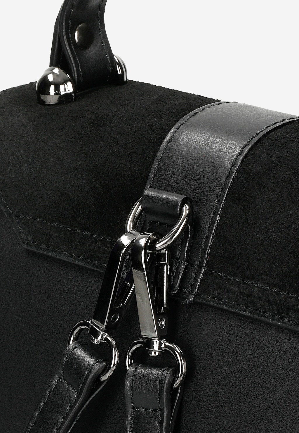 Moderní černý dámský městský batoh z přírodní kůže 80265-71 Widok 7