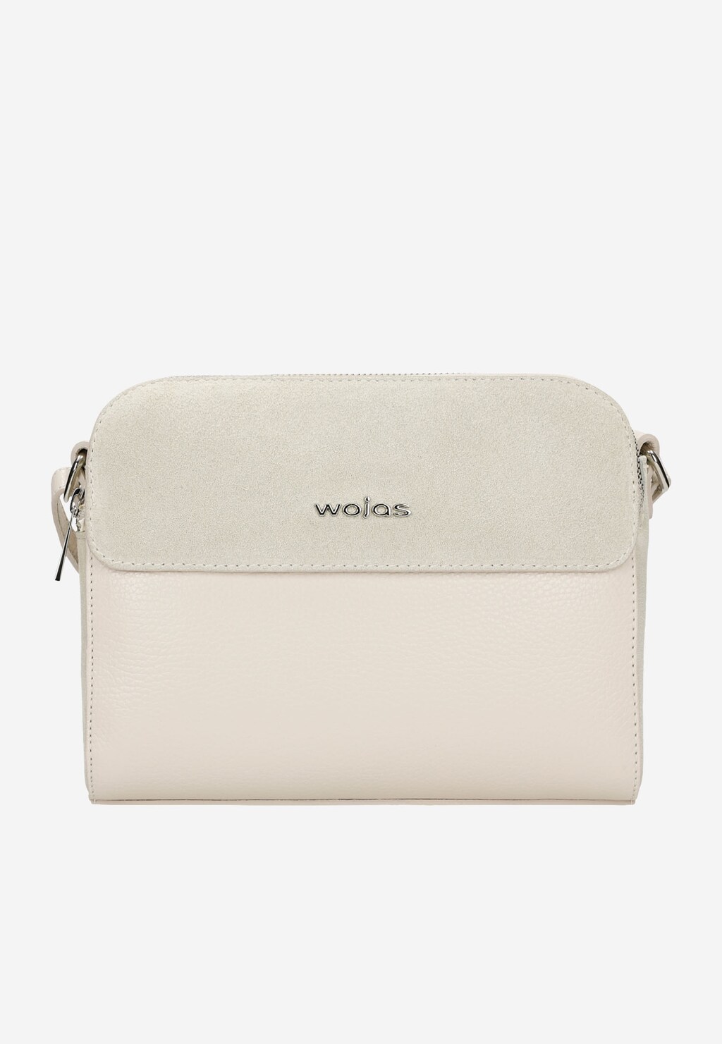 Mała beżowa torebka damska z elementami z dwoiny welurowej 80290-74 Widok 2