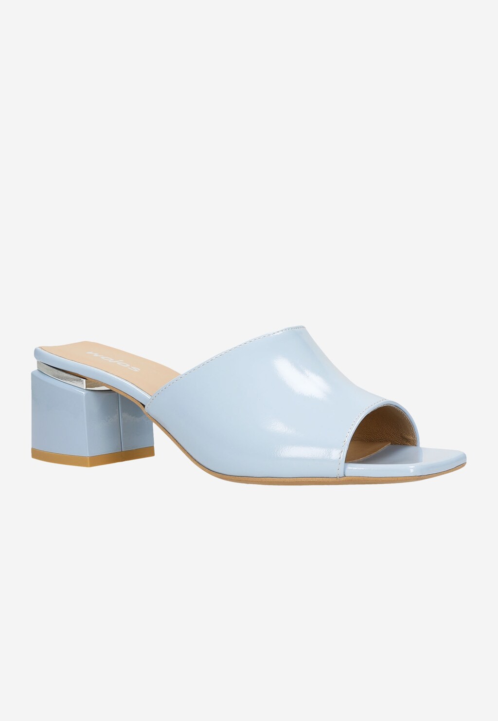 Jasnoniebieskie klapki damskie na obcasie 74037-56 Widok 3