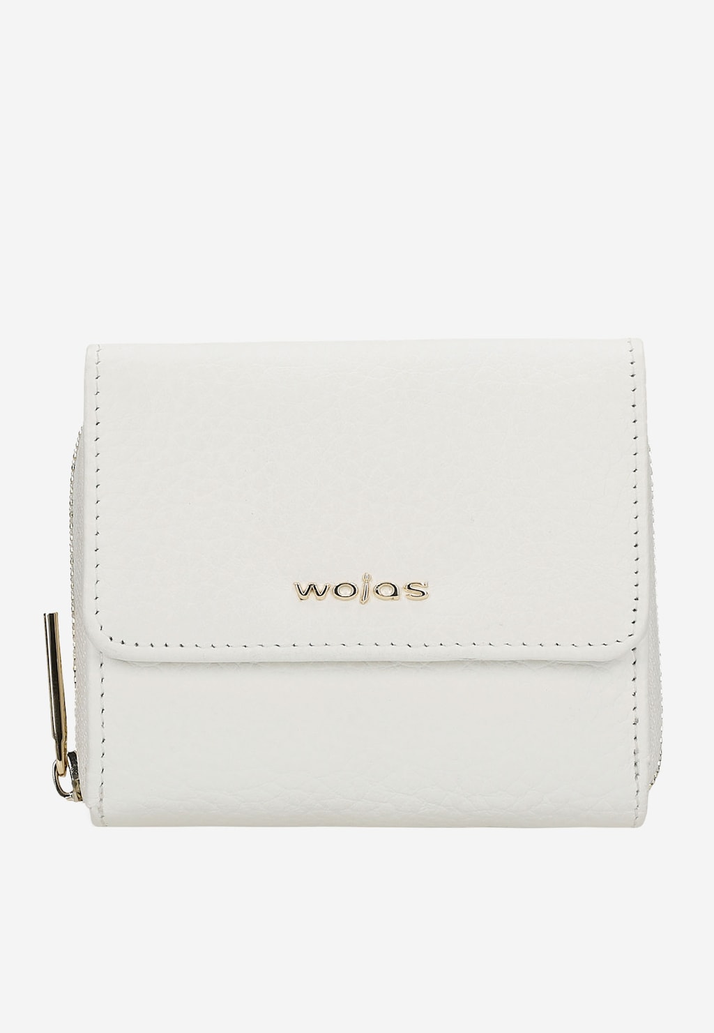 Biały kompaktowy portfel damski ze skóry licowej 91021-50 Widok 2