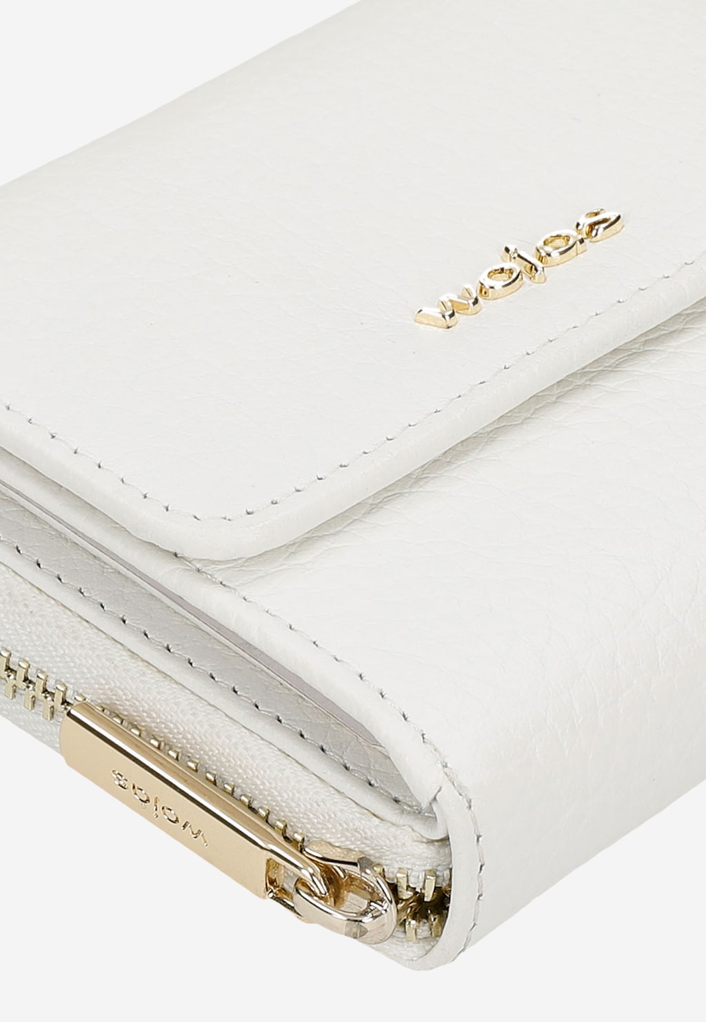 Biały kompaktowy portfel damski ze skóry licowej 91021-50 Widok 7