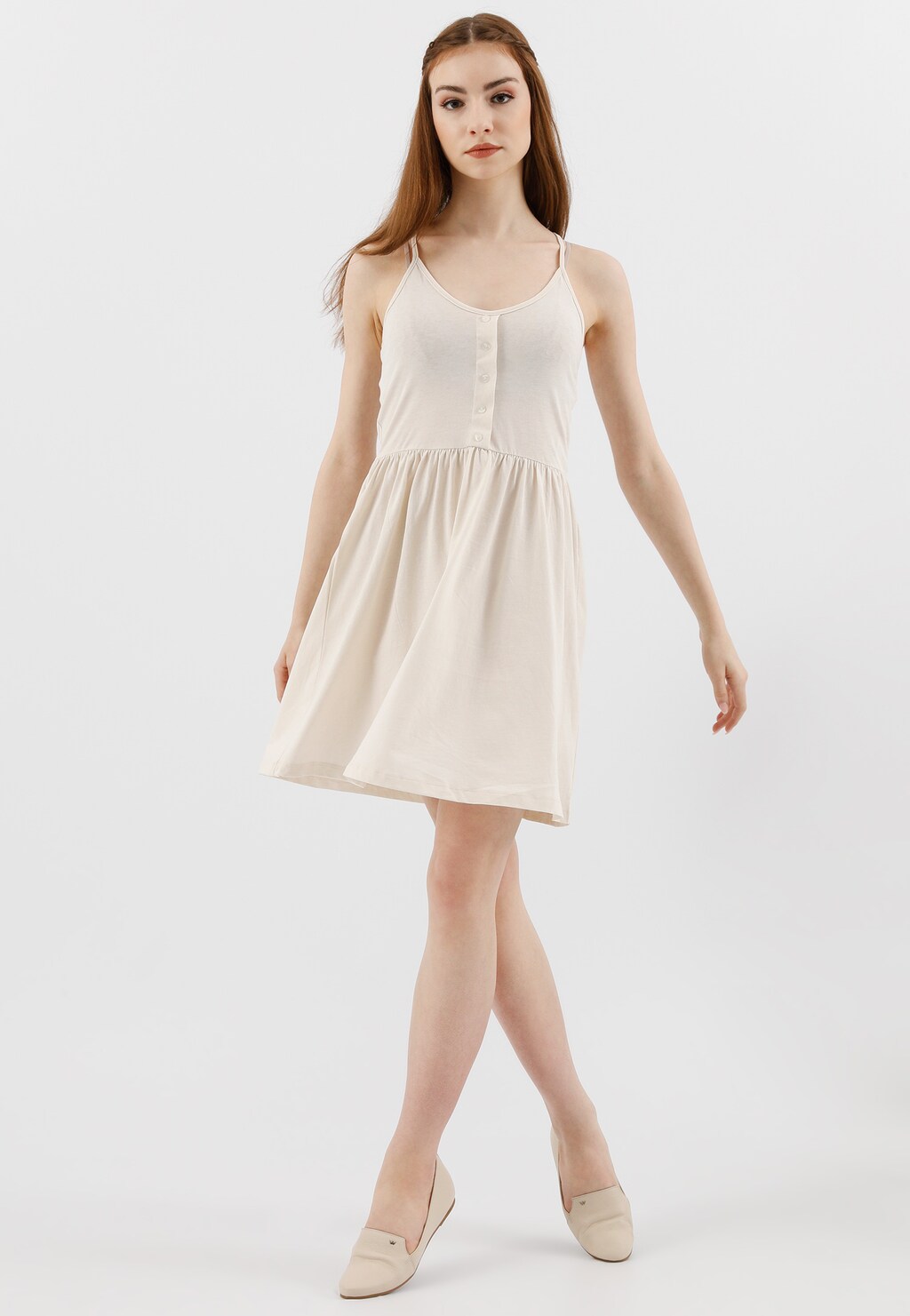 Lekkie beżowe lordsy damskie 45003-53 Widok 7