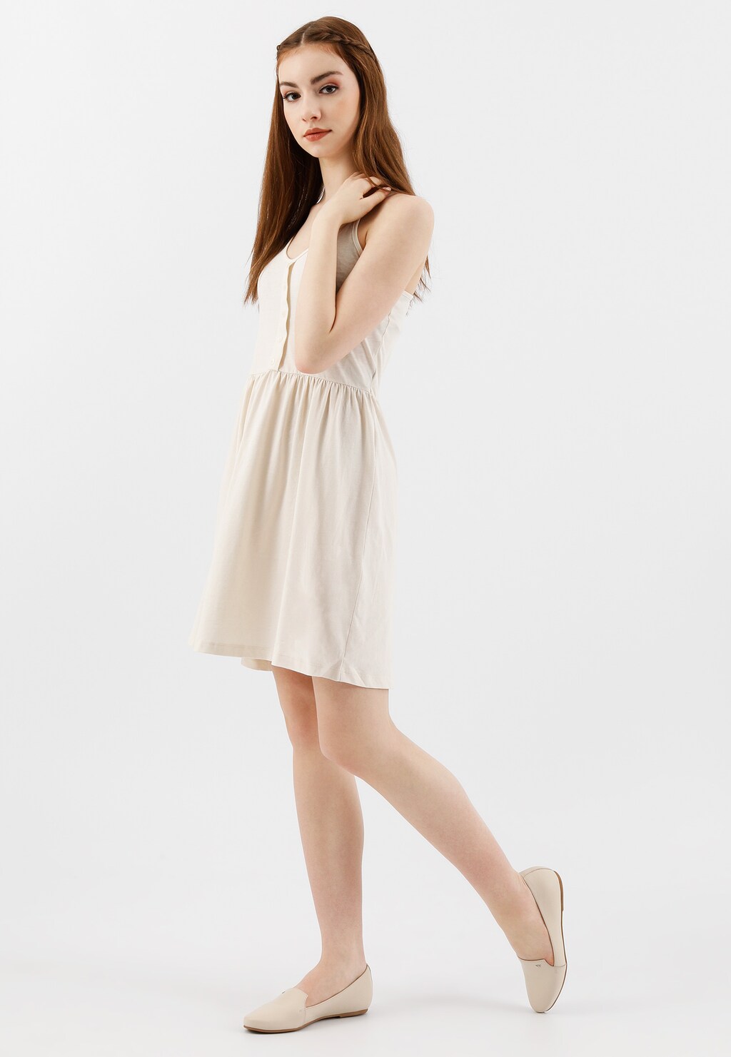 Lekkie beżowe lordsy damskie 45003-53 Widok 1