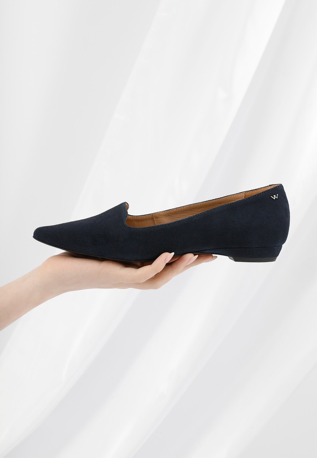 Welurowe lordsy damskie w kolorze granatowym 45005-66 Widok 8