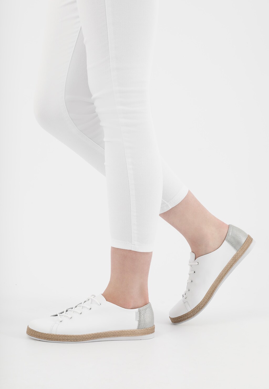 Pohodlné dámske poltopánky z lícovej kože na bežný deň 46150-59 Widok 8