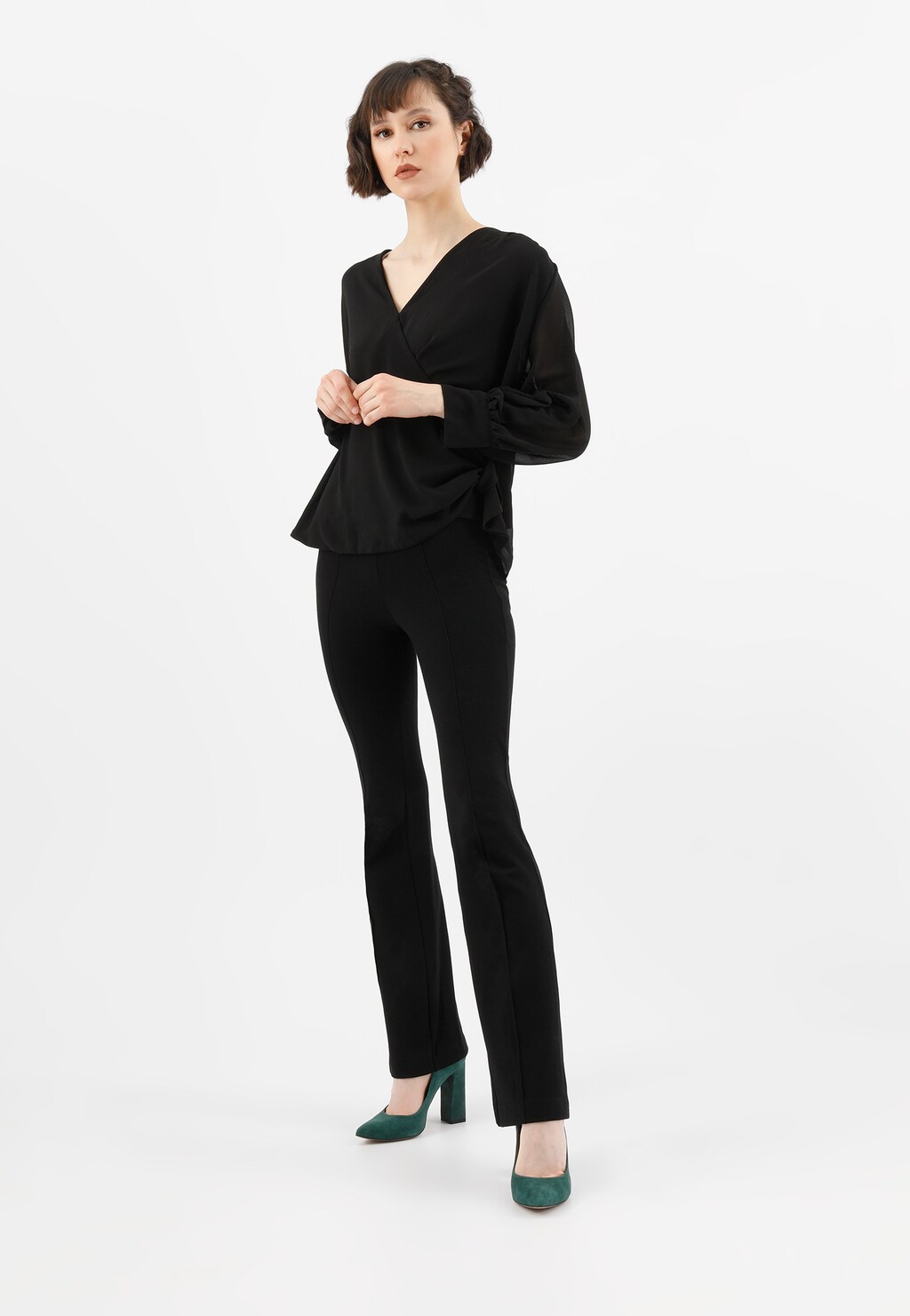 Vánok príjemnej sviežosti – to sú zelené dámske lodičky 35039-67 Widok 1