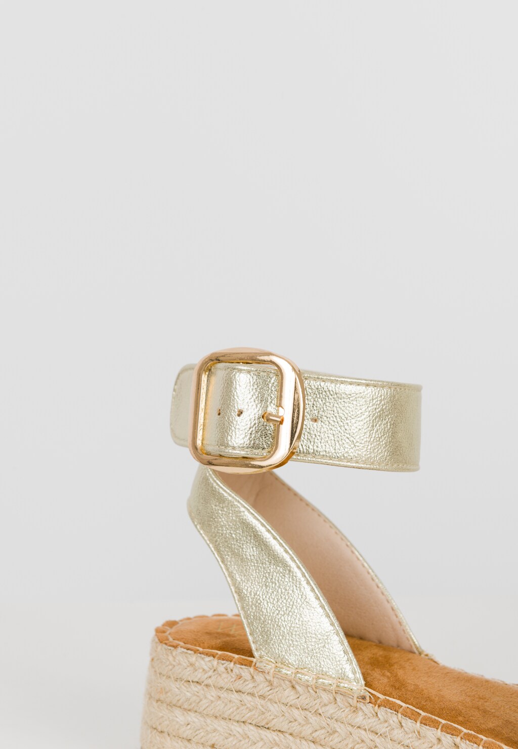 WJS złote espadryle damskie typu sandały WJS43010-59 Widok 4