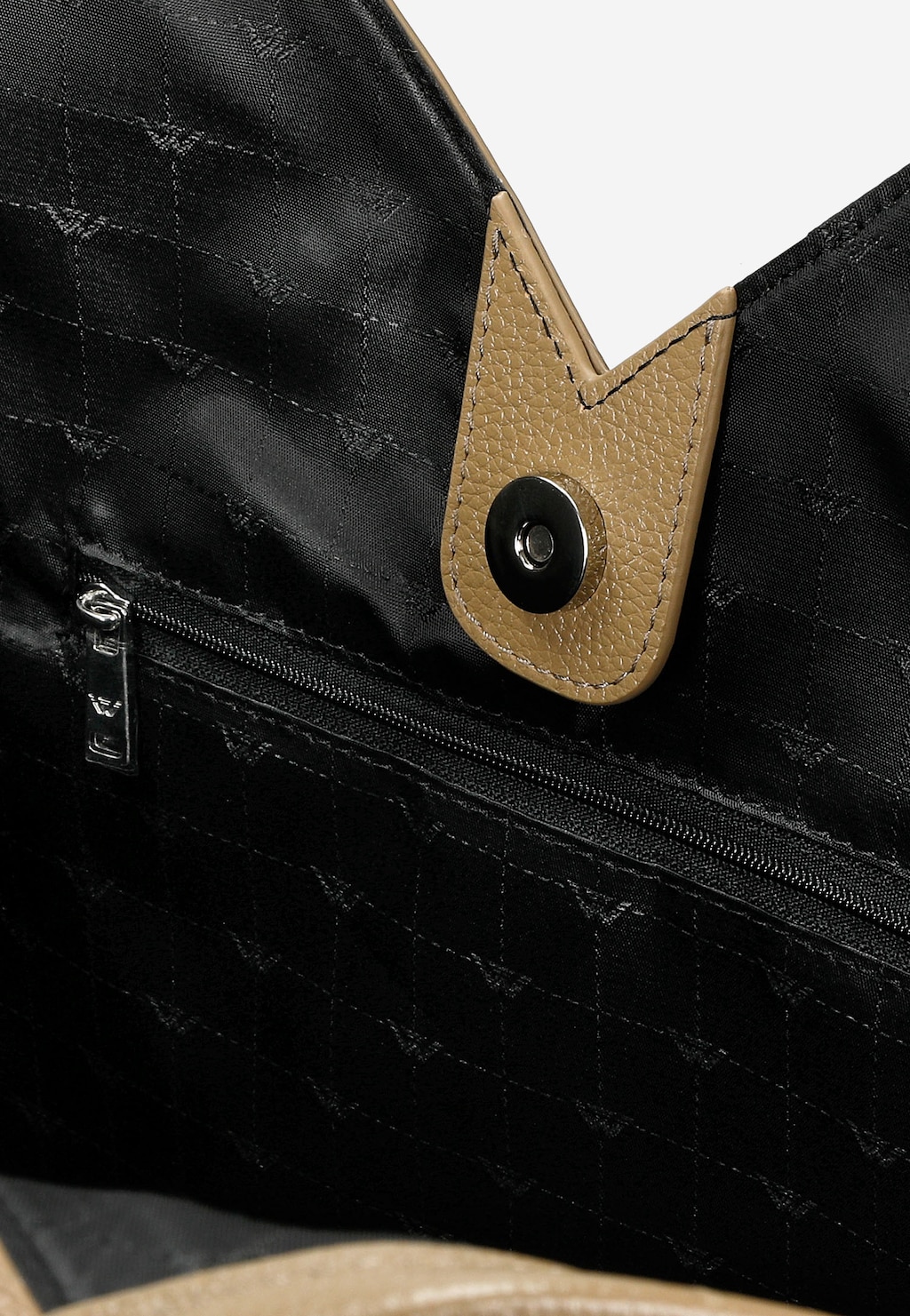 Duża beżowa torebka damska z wycięciem 80225-54 Widok 4