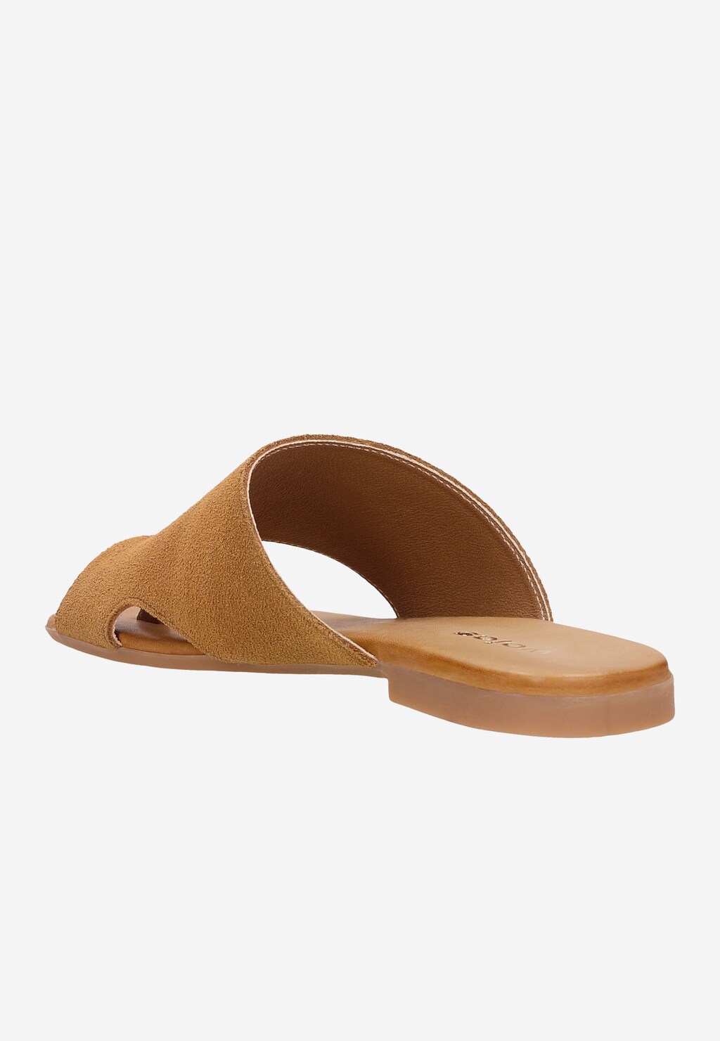 Jasnobrązowe klapki damskie na płaskiej podeszwie 74075-63 Widok 4