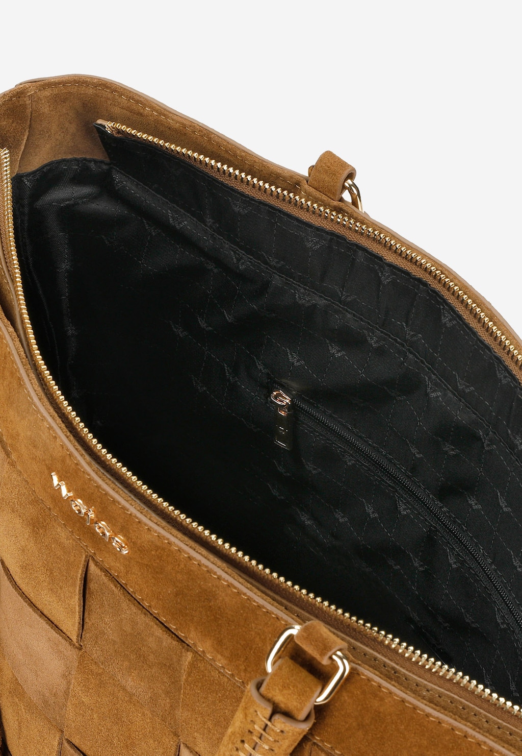 Velká hnědá dámská kabelka z velurové kůže 80224-63 Widok 5