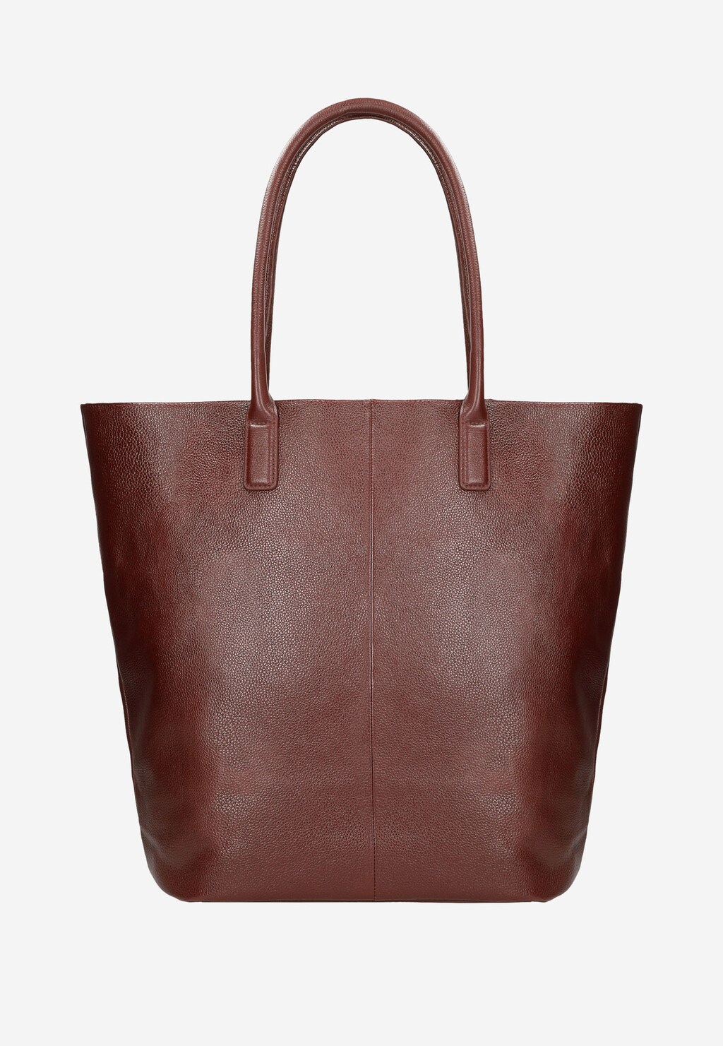 Duża bordowa shopperka damska ze skóry licowej 80233-55 Widok 4