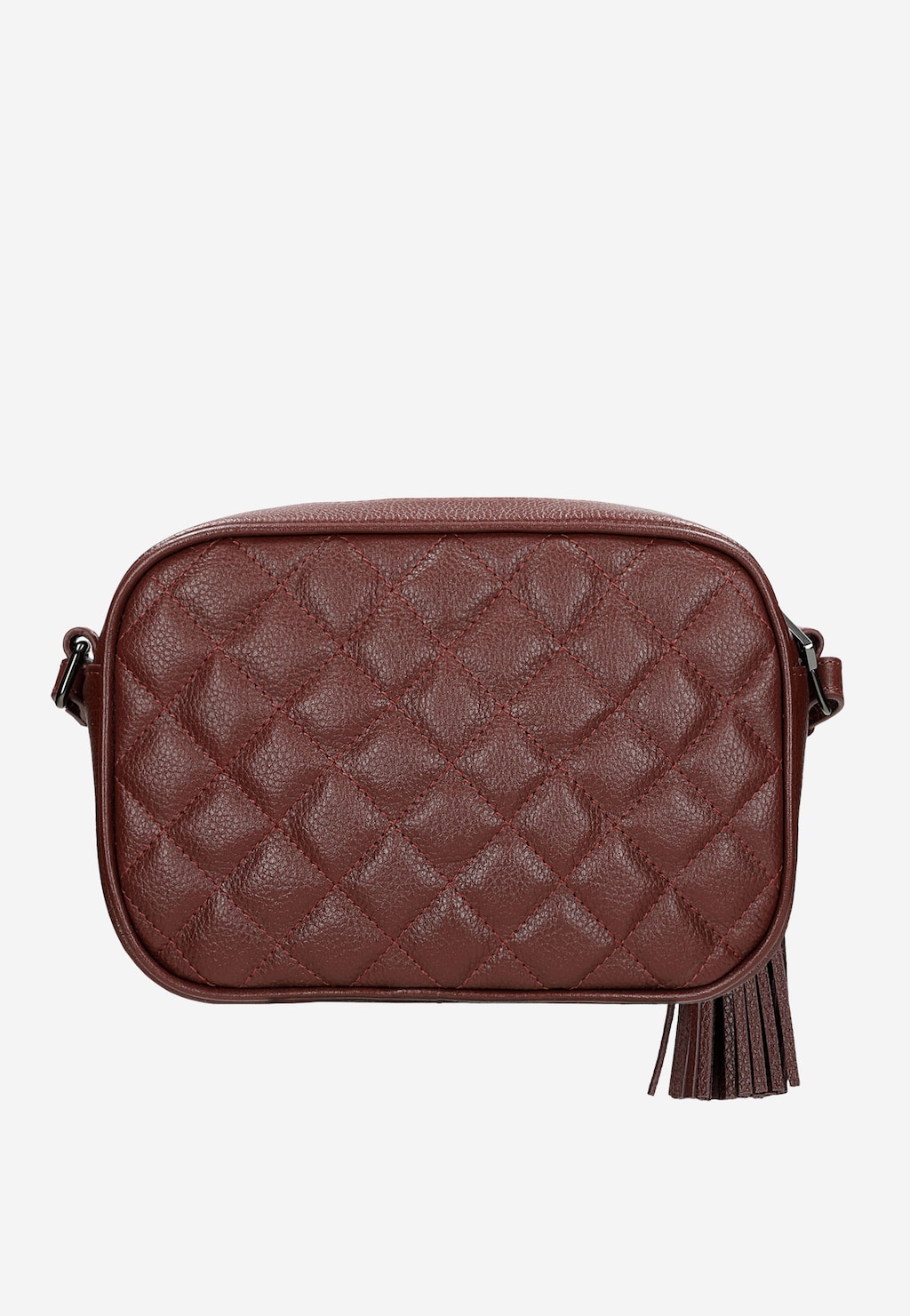 Bordowa mała torebka damska z pikowaniem na kieszonce 80232-55 Widok 4