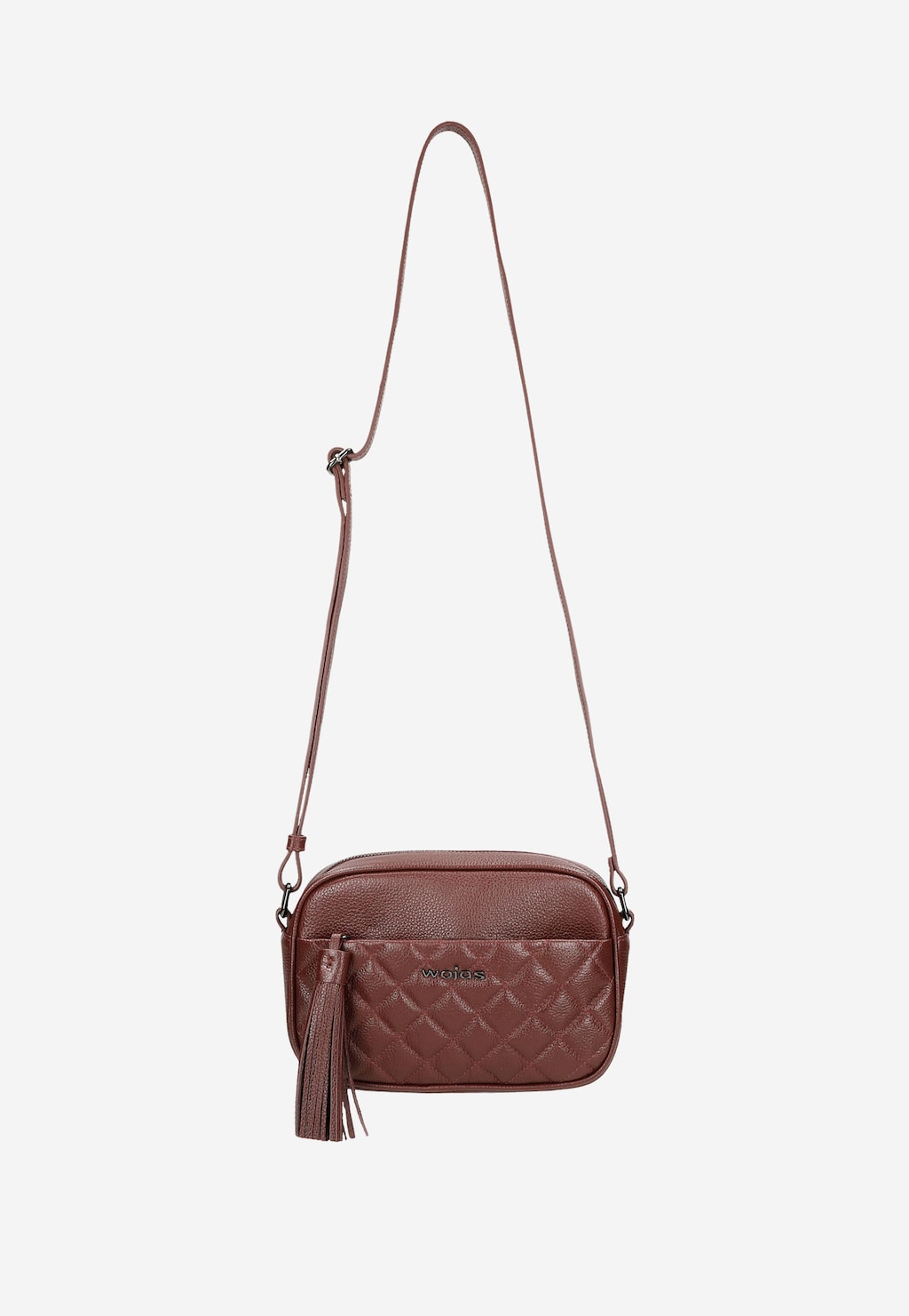 Bordowa mała torebka damska z pikowaniem na kieszonce 80232-55 Widok 5