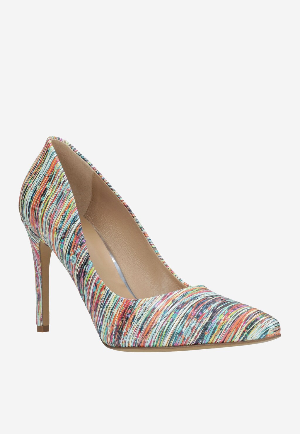 Kolorowe czółenka damskie na szpilce 7386-66 Widok 2