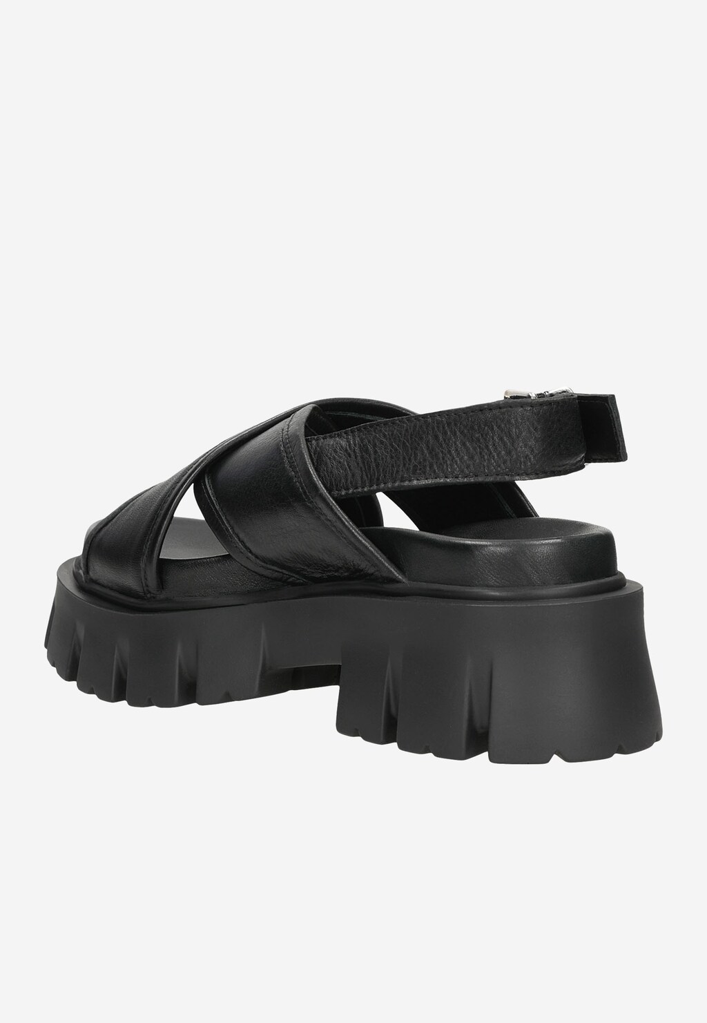 Czarne masywne sandały damskie na platformie 76106-51 Widok 4