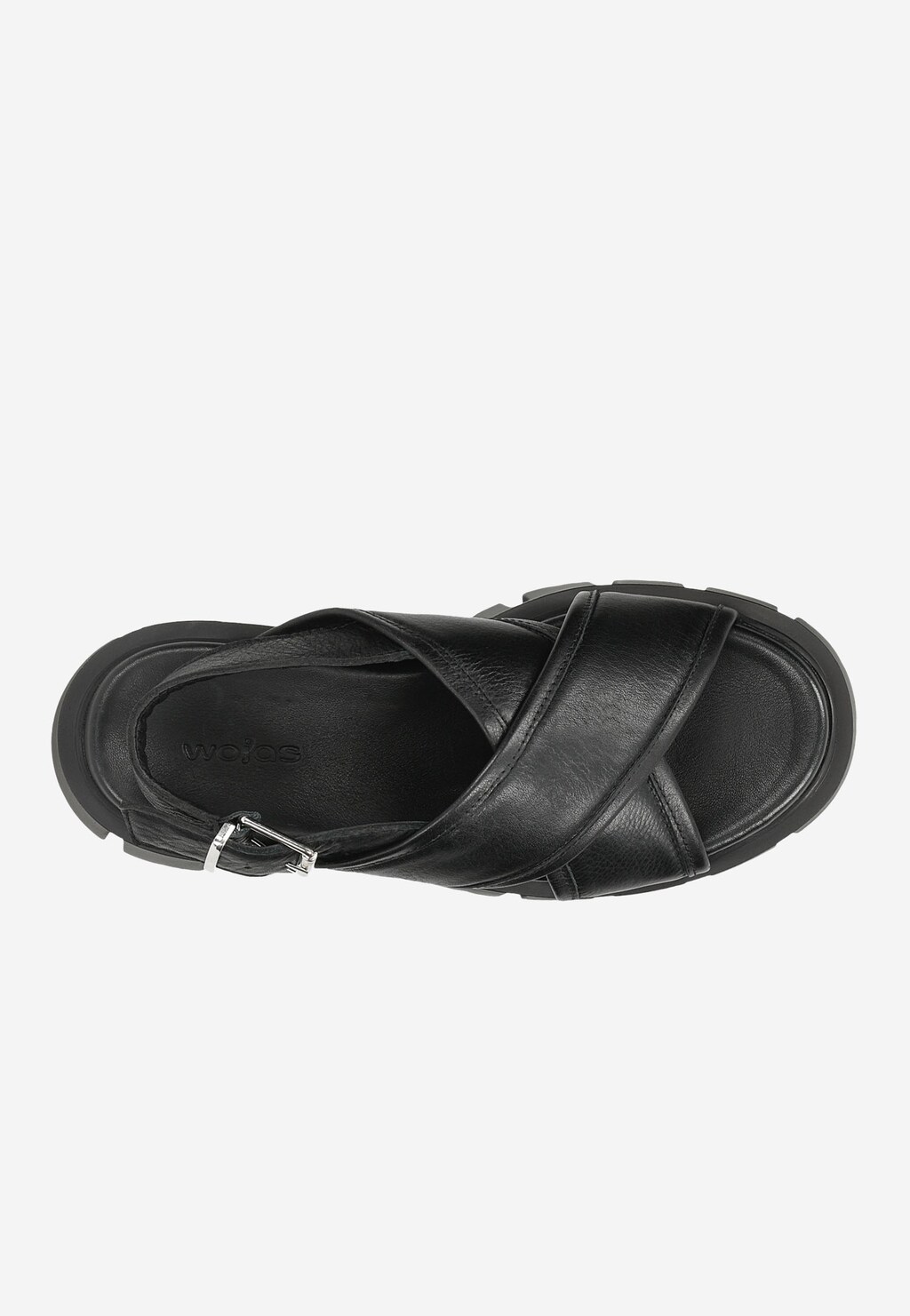 Czarne masywne sandały damskie na platformie 76106-51 Widok 5