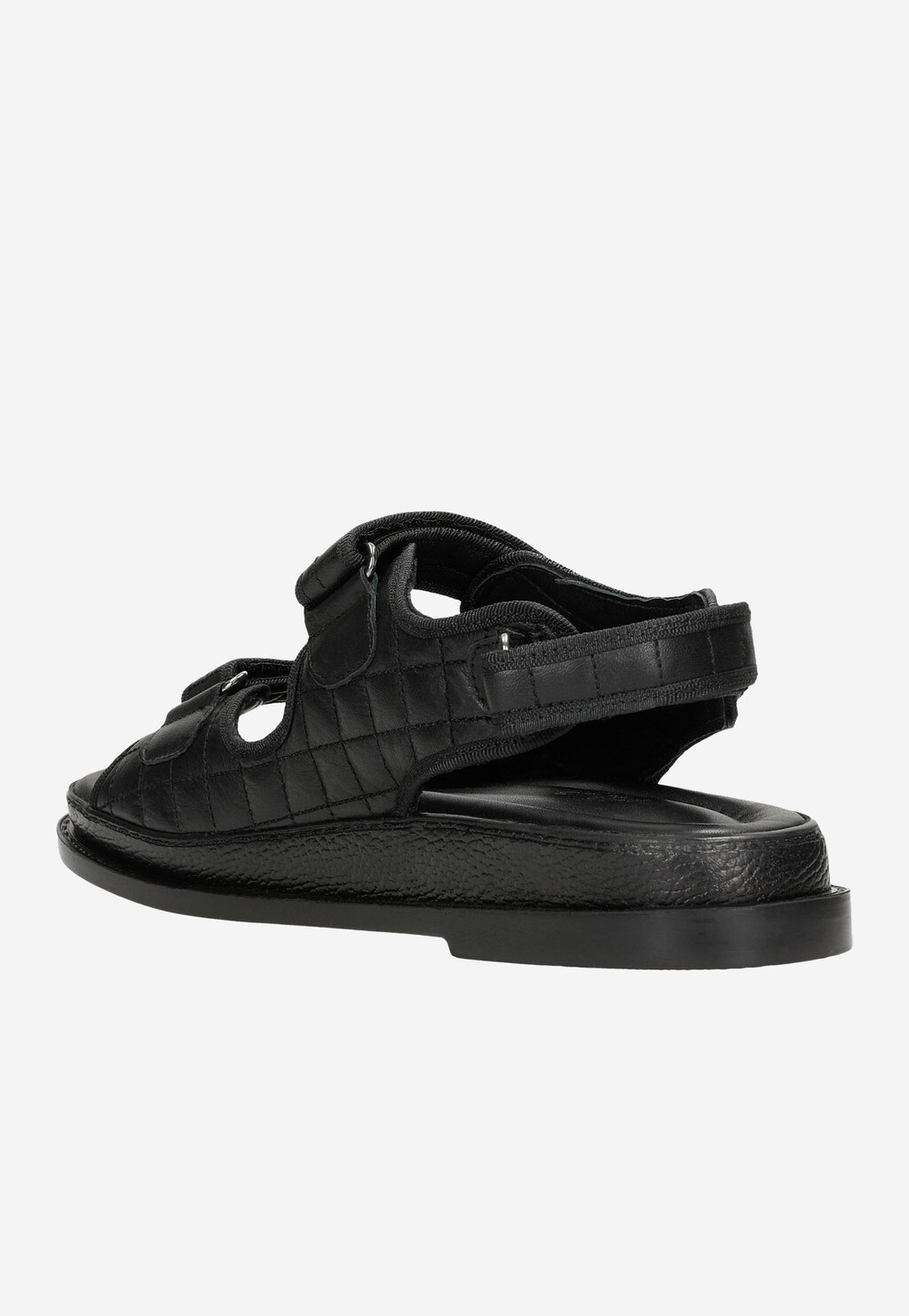 Designové černé letní dámské sandály na podpatku 76117-51 Widok 4