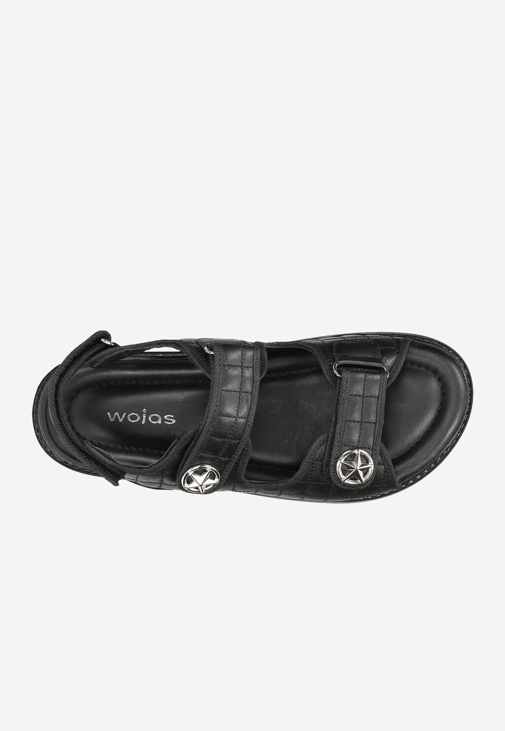 Designové černé letní dámské sandály na podpatku 76117-51 Widok 5