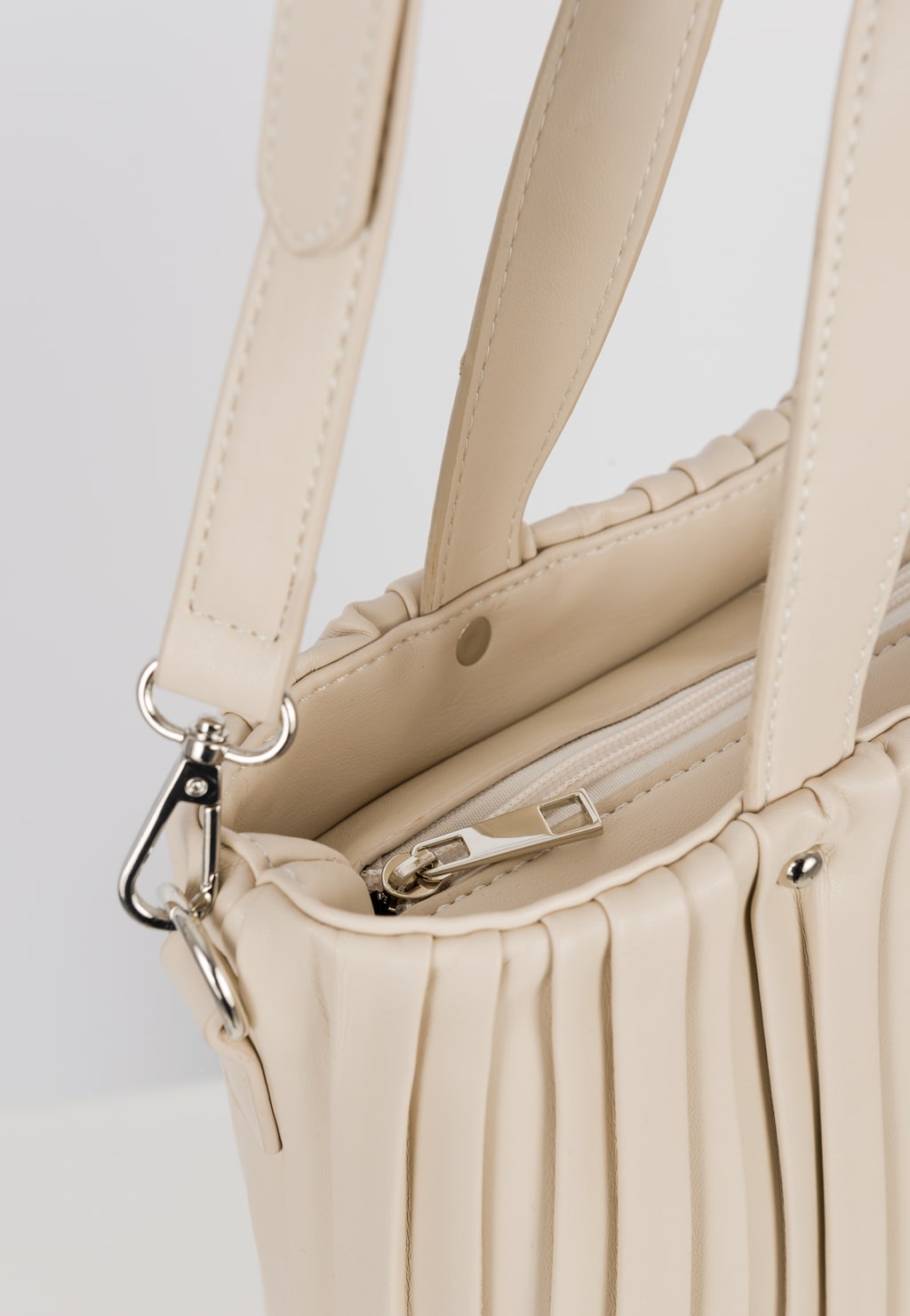 WJS beżowa torebka damska z oryginalnym marszczeniem WJS76144-54 Widok 3