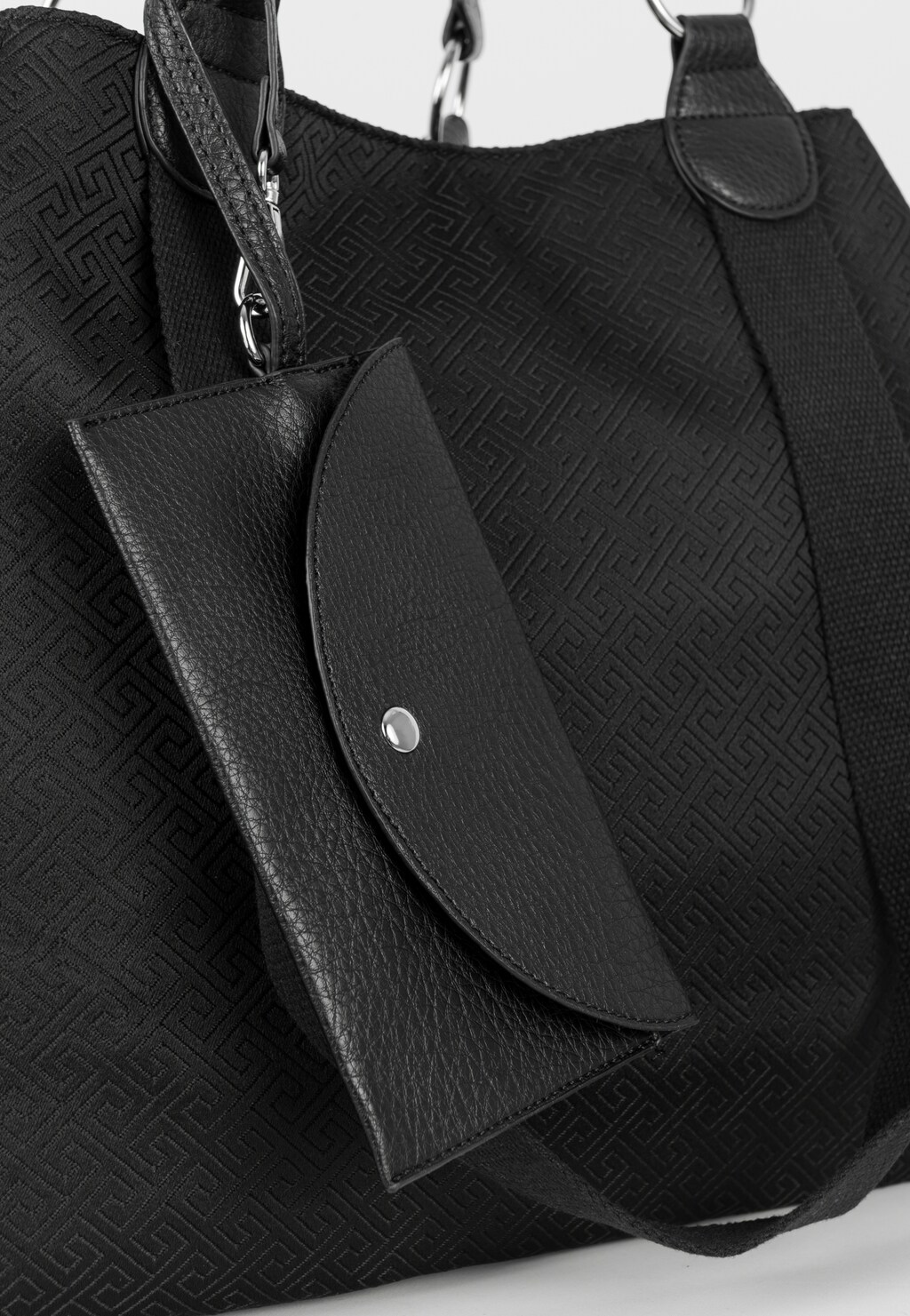 WJS duża czarna torebka damska w ciekawy wzór WJS76145-51 Widok 4