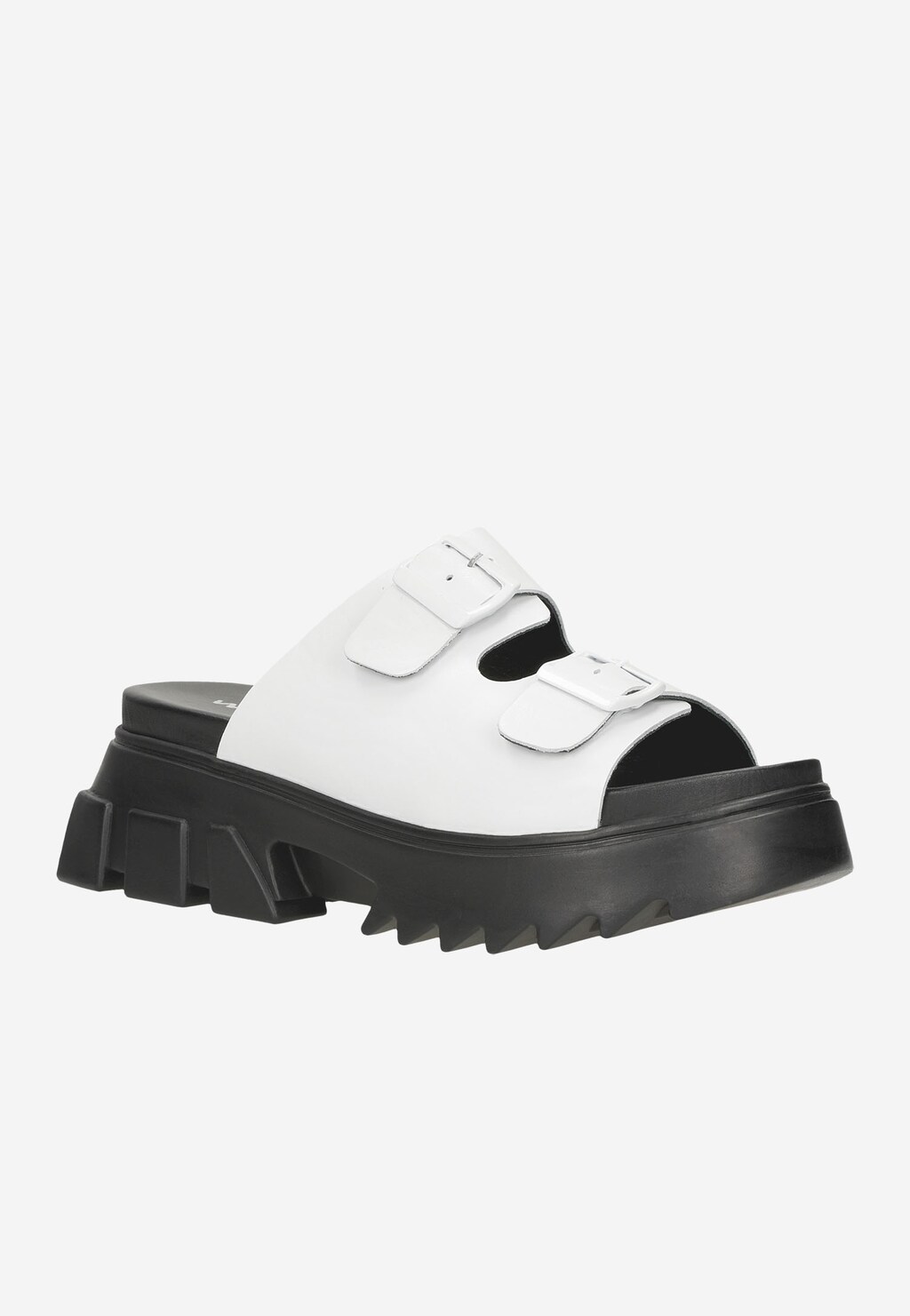 Extravagantné – aj to sú biele kožené šľapky dámske 74087-59 Widok 3