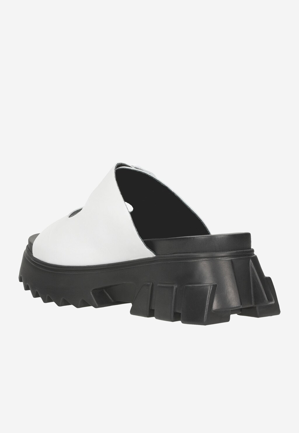 Extravagantné – aj to sú biele kožené šľapky dámske 74087-59 Widok 4