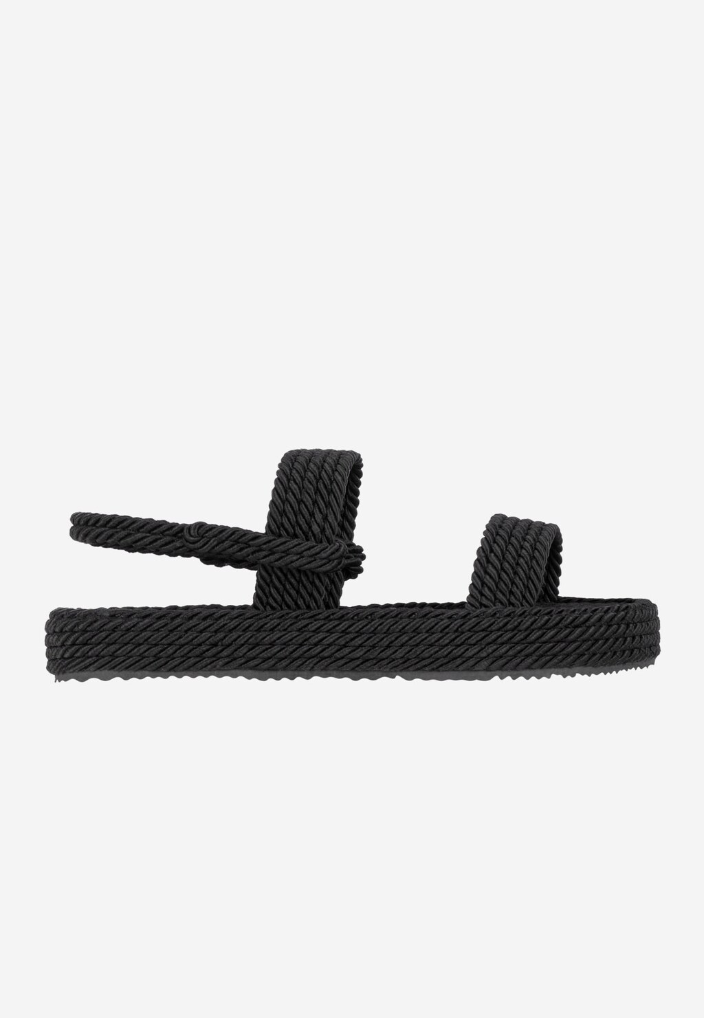 WJS czarne płaskie sandały damskie z ozdobnymi paskami WJS74064-11 Widok 1