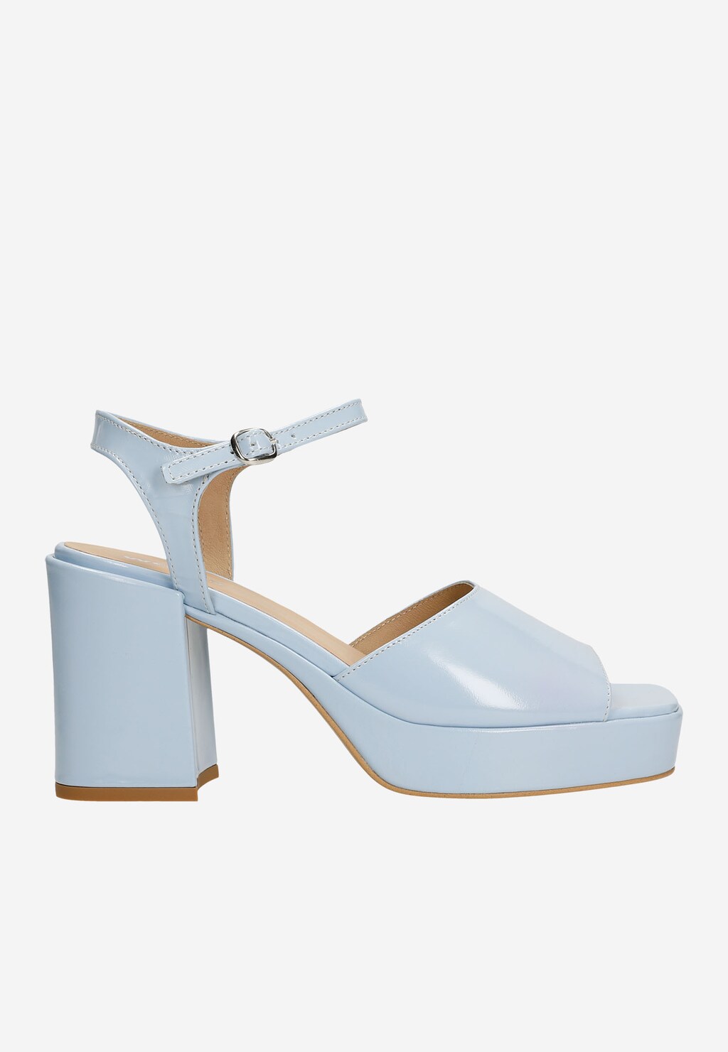 Světle modré dámské sandály na širokém podpatku 76052-56 Widok 2