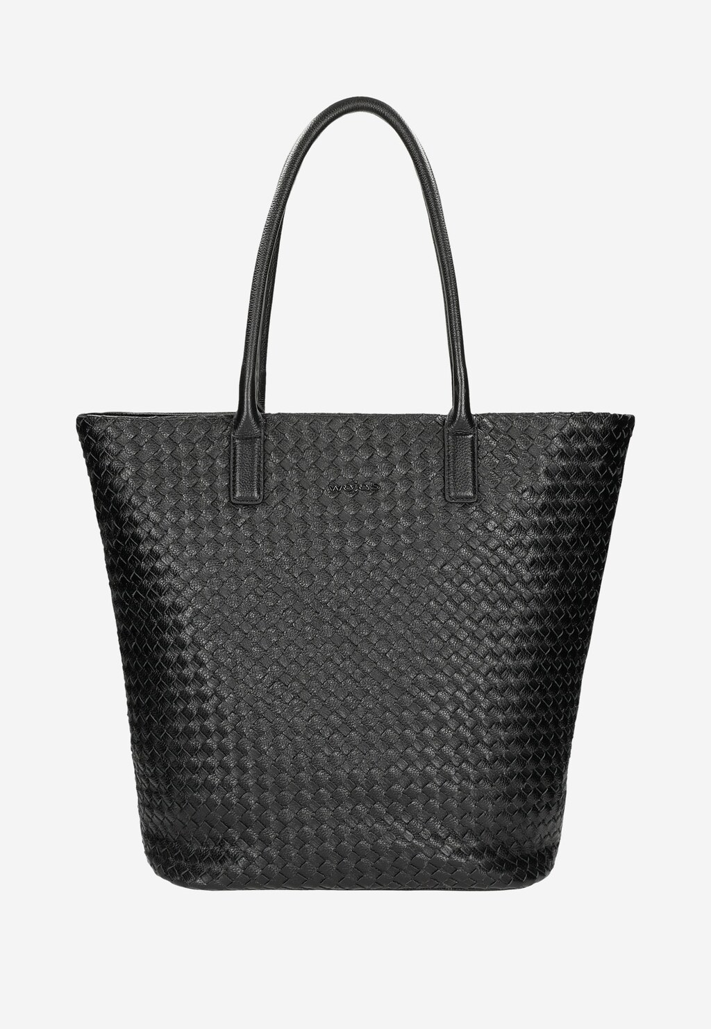 Czarna pojemna shopperka damska ze skóry licowej 80234-51 Widok 1