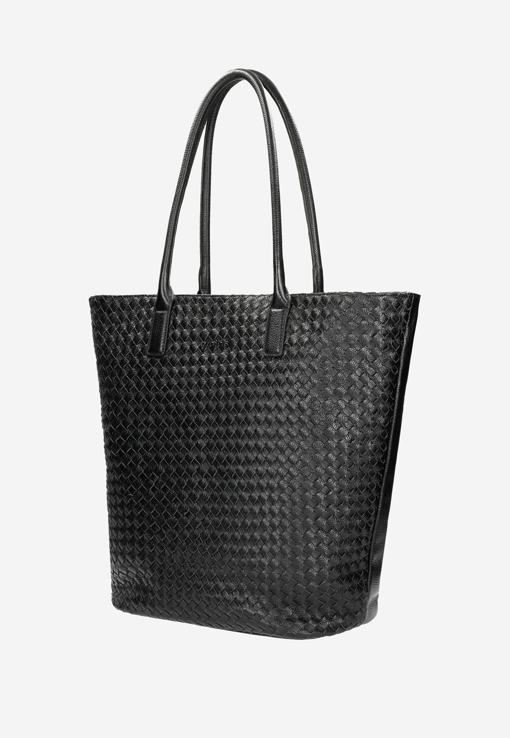 Czarna pojemna shopperka damska ze skóry licowej 80234-51 Widok 2