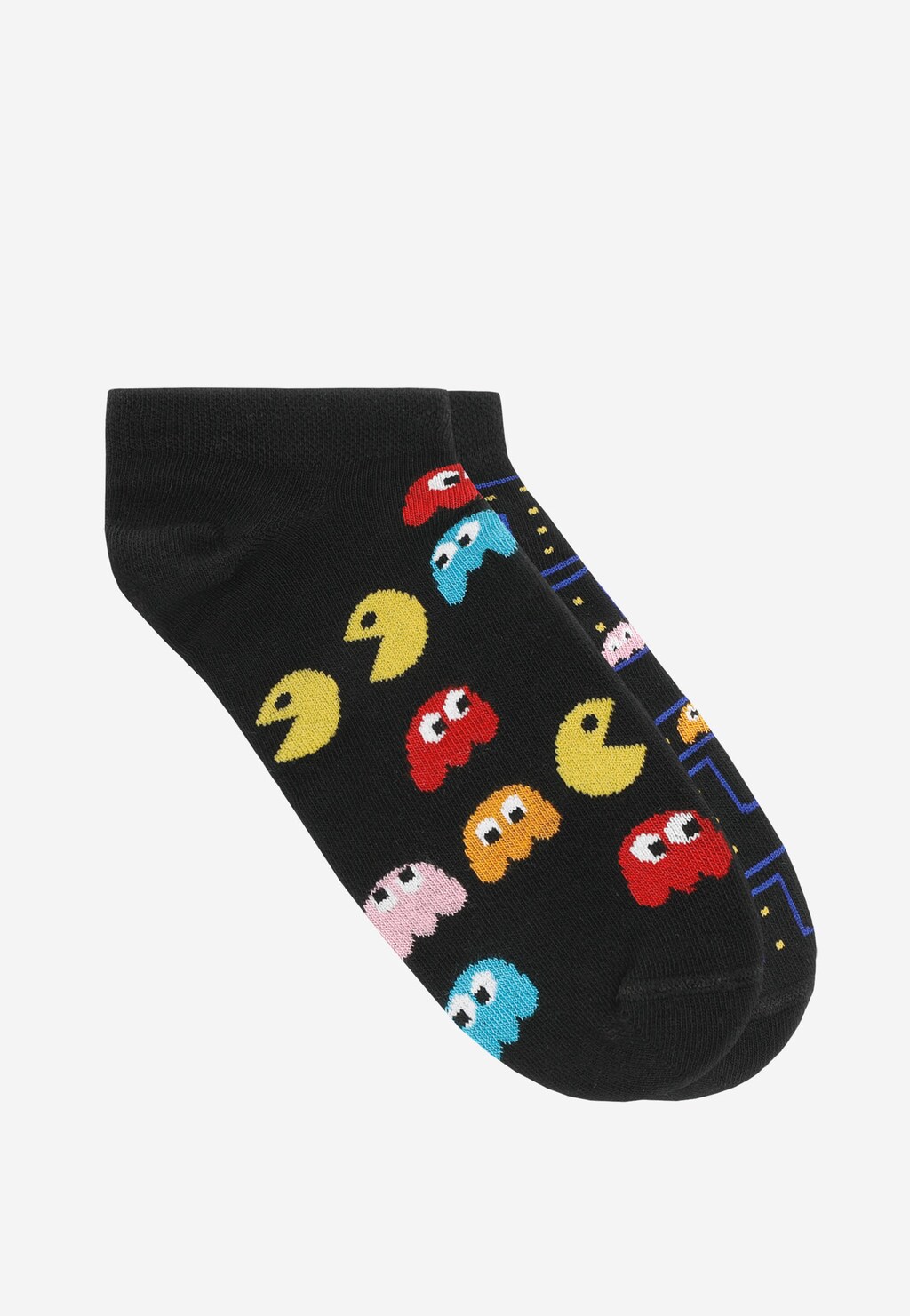 Bavlněné ponožky s motivem Pacmana na černém podkladu 97045-81 Widok 1