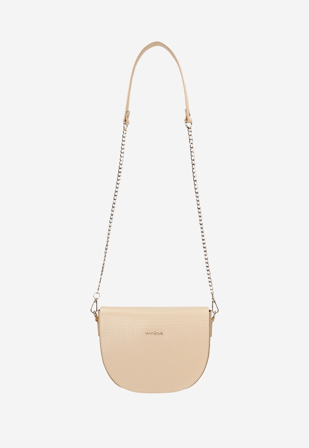 Kožené kabelky v béžovej farbe sú nadčasové doplnky 80226-54 Widok 4