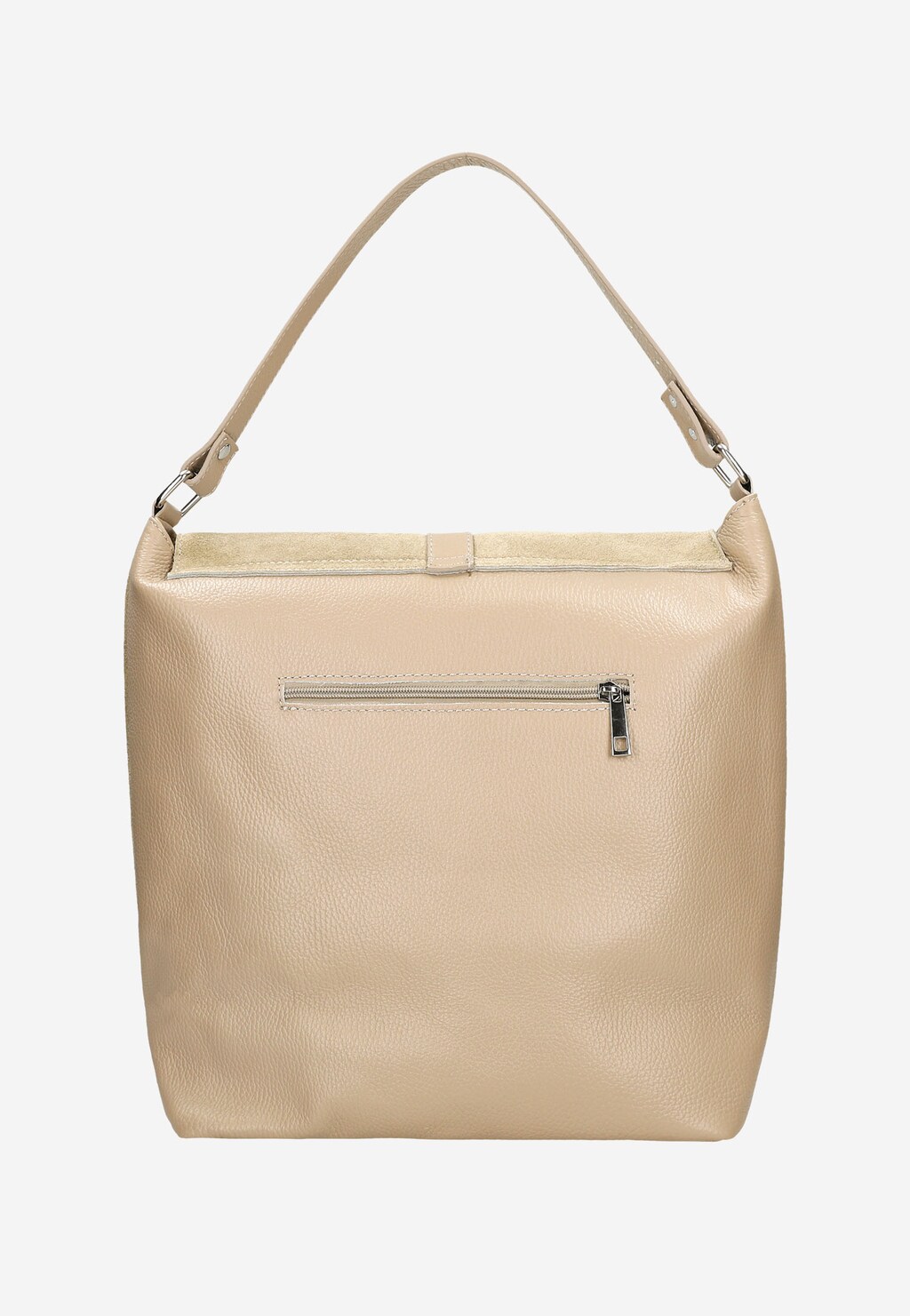 Neutrální malá dámská kabelka z jemné béžové kůže 9857-84 Widok 3
