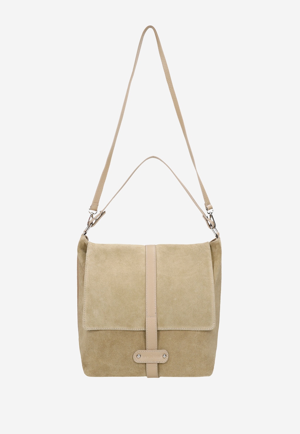 Neutrální malá dámská kabelka z jemné béžové kůže 9857-84 Widok 4