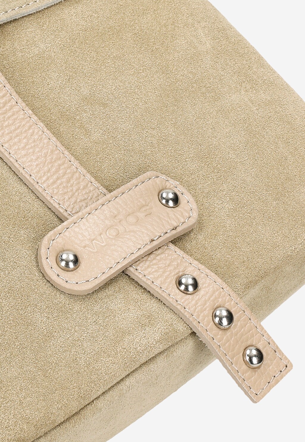 Neutrální malá dámská kabelka z jemné béžové kůže 9857-84 Widok 7