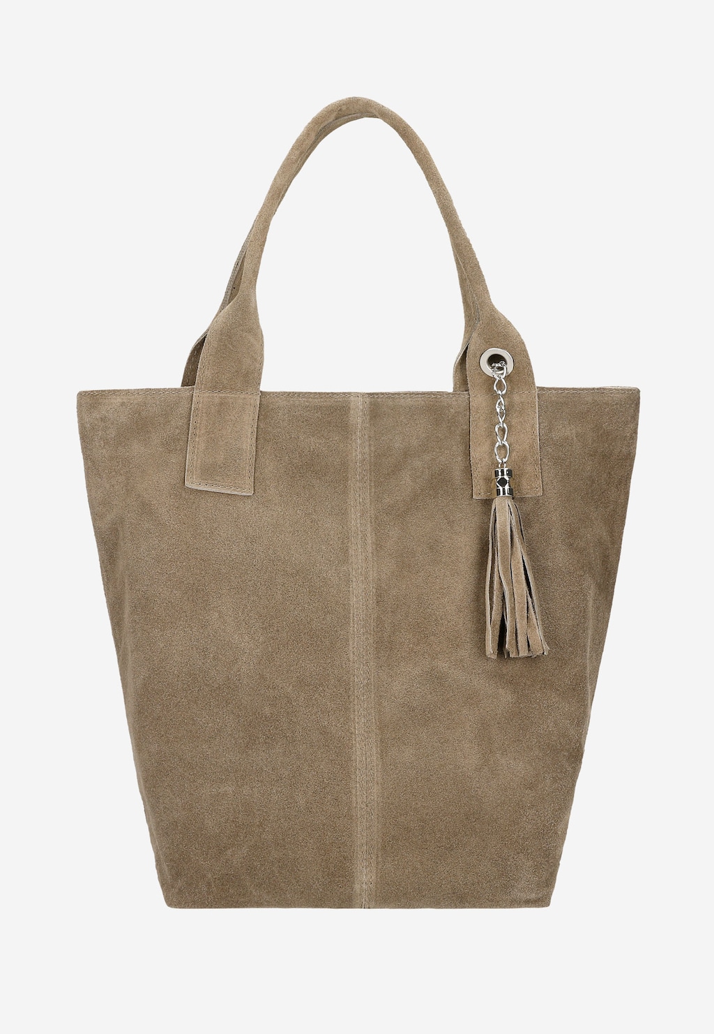 Luxusní malá kabelka z kvalitní béžové velurové kůže 80288-64 Widok 1