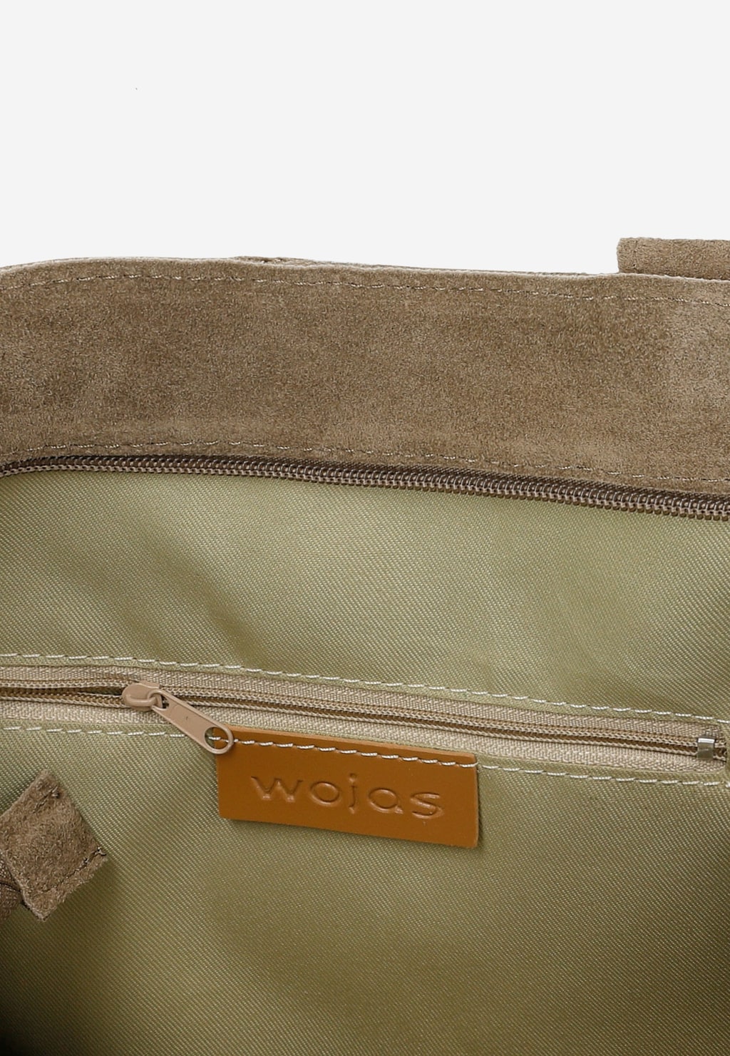 Luxusní malá kabelka z kvalitní béžové velurové kůže 80288-64 Widok 6