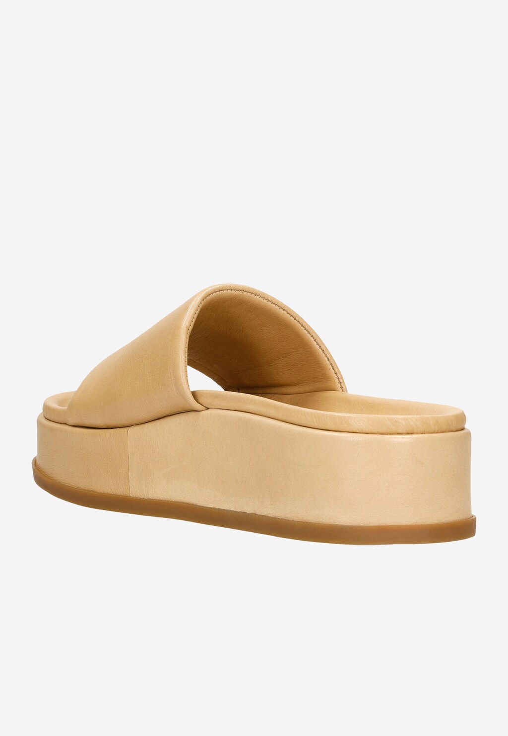 Beżowe płaskie klapki damskie na platformie 74064-59 Widok 4