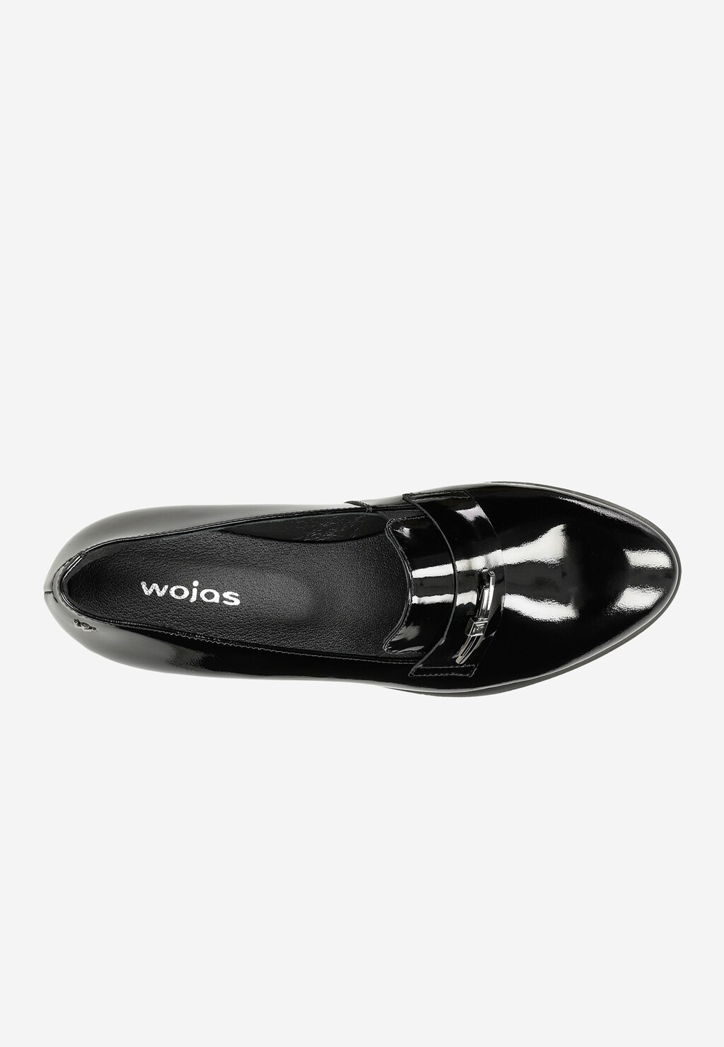 Elegantní černé lakované dámské polobotky na klínku 46103B-31 Widok 5