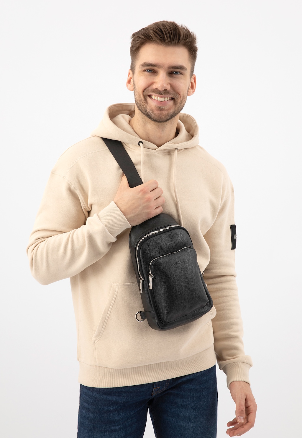 Pánská moderní ledvinka z kvalitní kůže s kapsami 80171-51 Widok 1