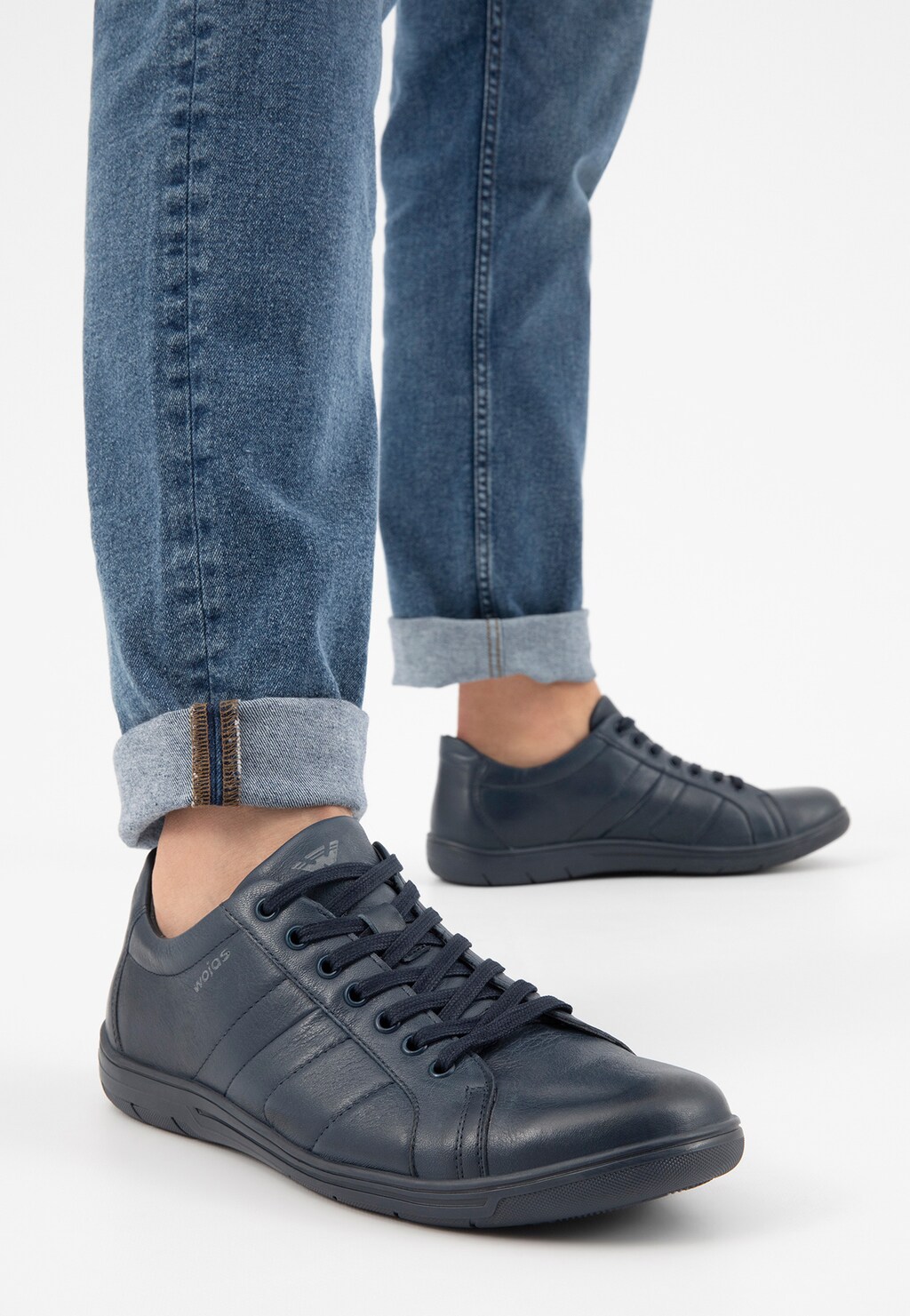 Pohodlná pánska športová obuv v originálnej modrej farbe 9080-56 Widok 7