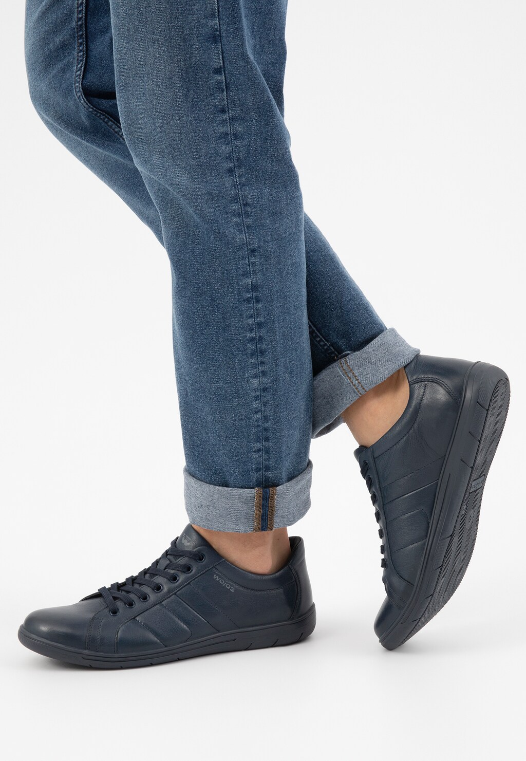 Pohodlná pánska športová obuv v originálnej modrej farbe 9080-56 Widok 8