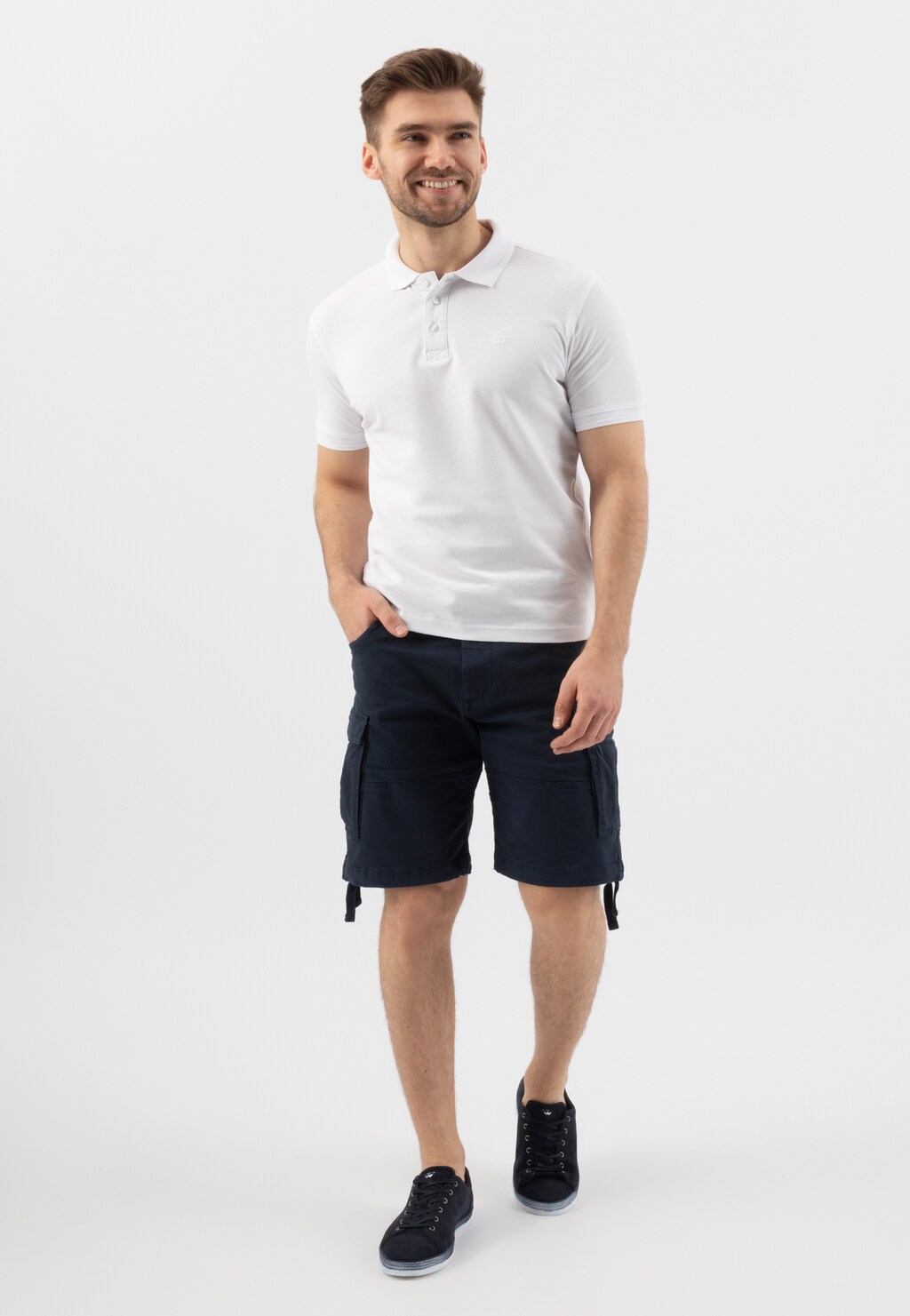 Granatowe półbuty męskie na wiosnę z dwoiny welurowej 10101-66 Widok 1