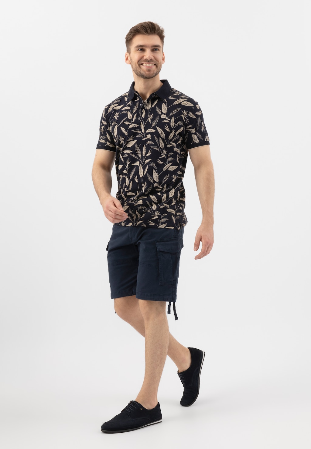 Klasické granátové pánské kožené boty z nubuku 10112-26 Widok 1