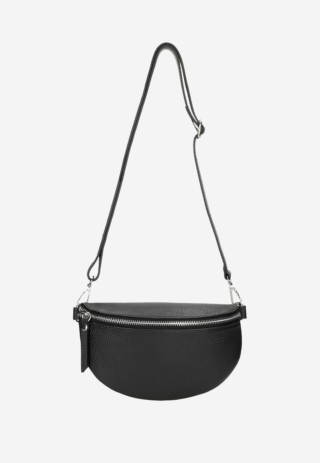 Mała czarna nerka damska ze skóry licowej 80099-59 Widok 4