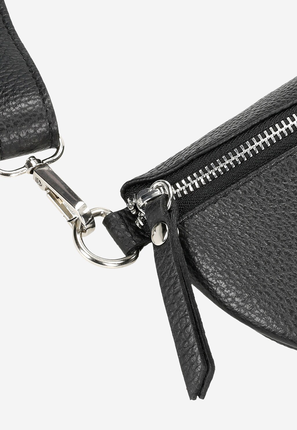 Mała czarna nerka damska ze skóry licowej 80099-59 Widok 6