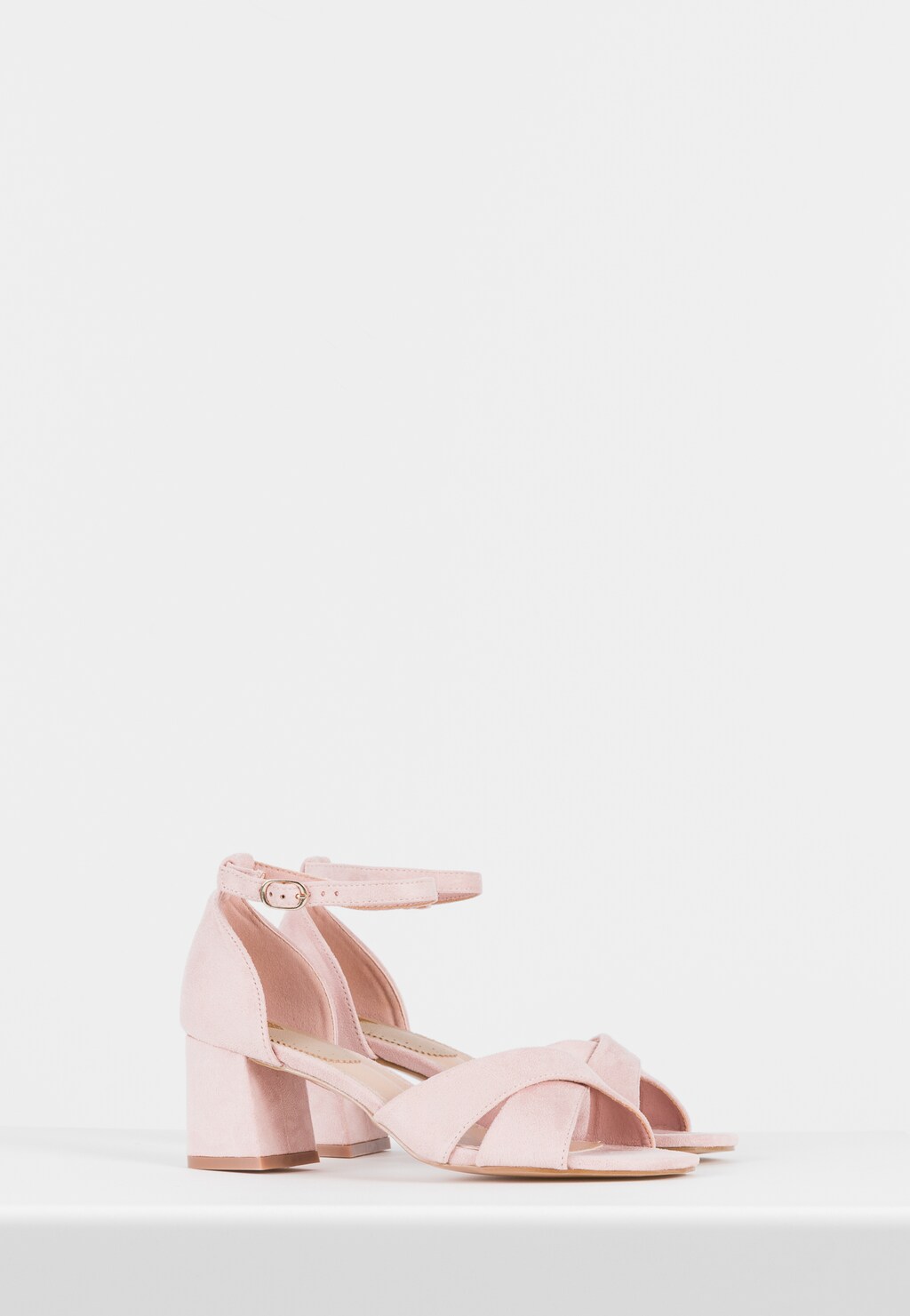 WJS jasnoróżowe sandały damskie na niskim obcasie WJS74046-65 Widok 3