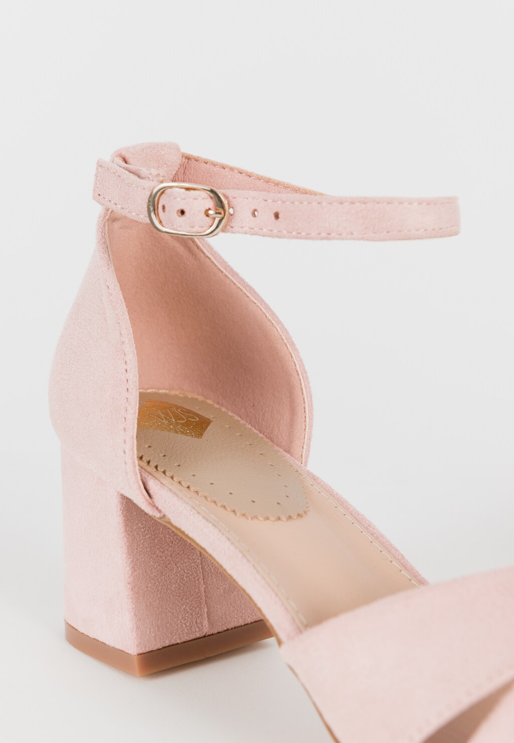 WJS jasnoróżowe sandały damskie na niskim obcasie WJS74046-65 Widok 5