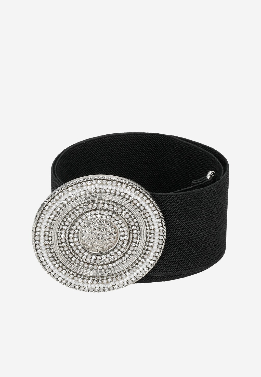 WJS czarny taliowy pasek damski z dużą okrągłą klamrą WJS91038-11 Widok 3