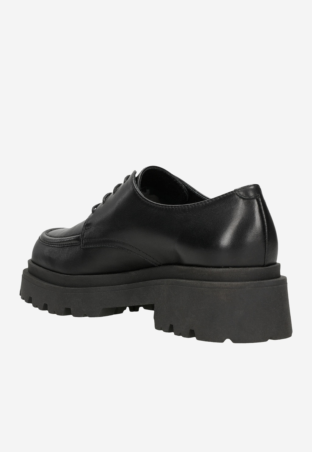 Czarne sznurowane półbuty damskie ze skóry licowej 46189-51 Widok 4